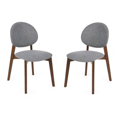 Set of 2 Artemis Walnut and Grey Dining Chairs