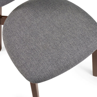 Set of 2 Artemis Walnut and Grey Dining Chairs