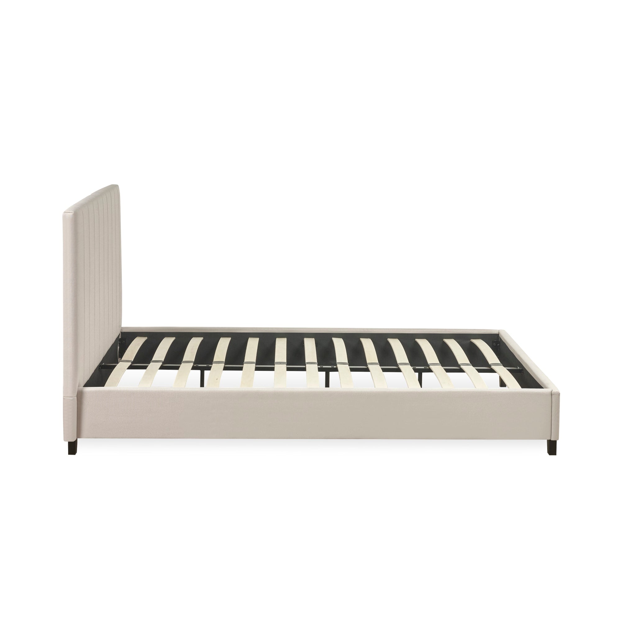 Aylen Oatmeal Linen Upholstered 135cm Double Bed Frame