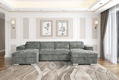 Alaya Sofabed Grey U Shape Corner