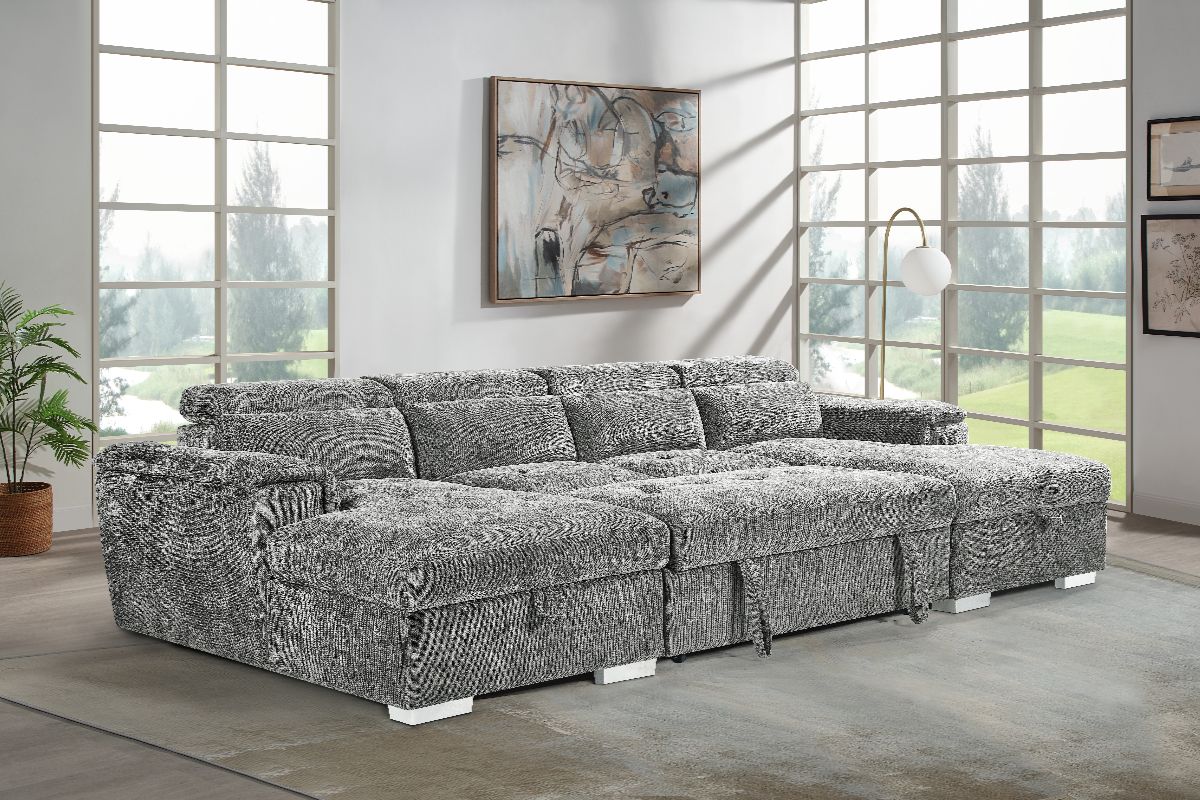 Alaya Sofabed Grey U Shape Corner