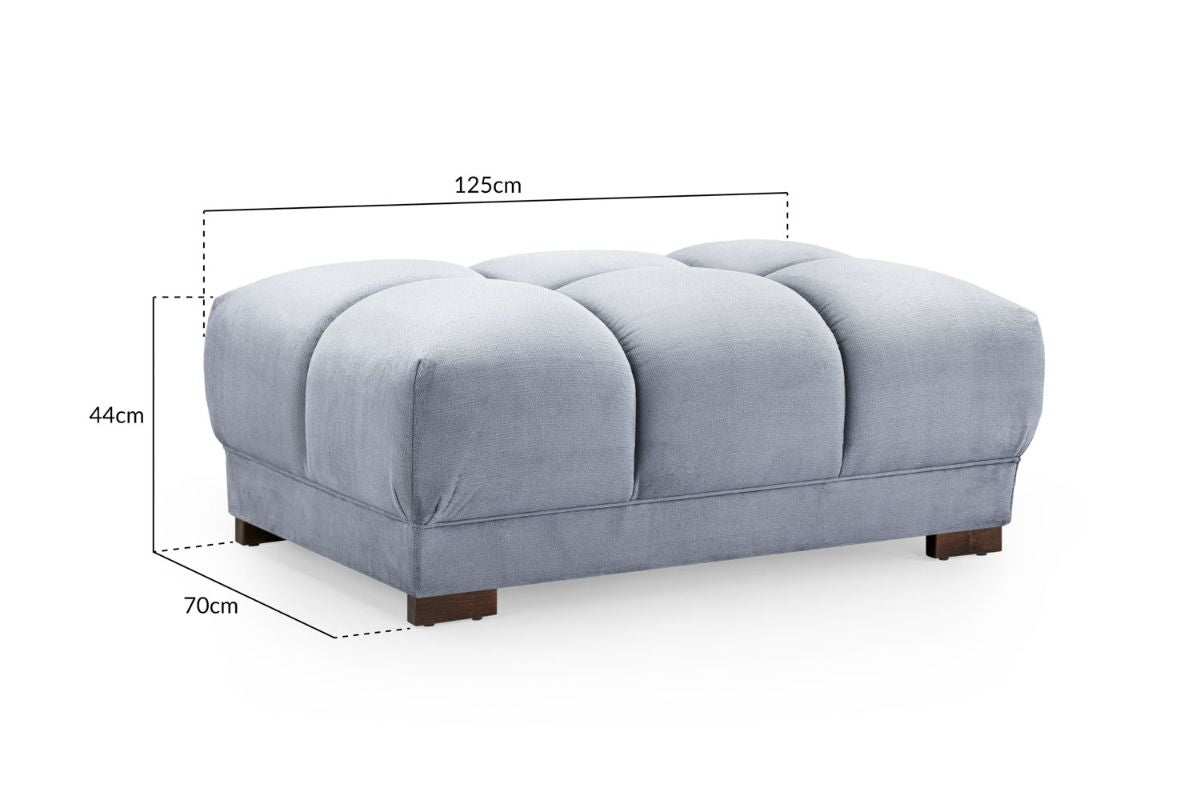 Azzuro Sofa Grey Footstool