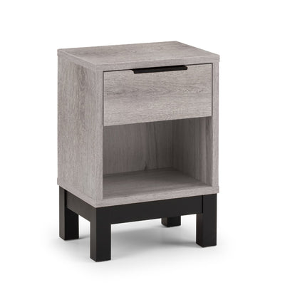 Bali 1 Drawer Bedside - Grey Oak