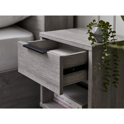 Bali 1 Drawer Bedside - Grey Oak