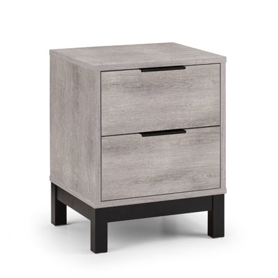 Bali 2 Drawer Bedside - Grey Oak