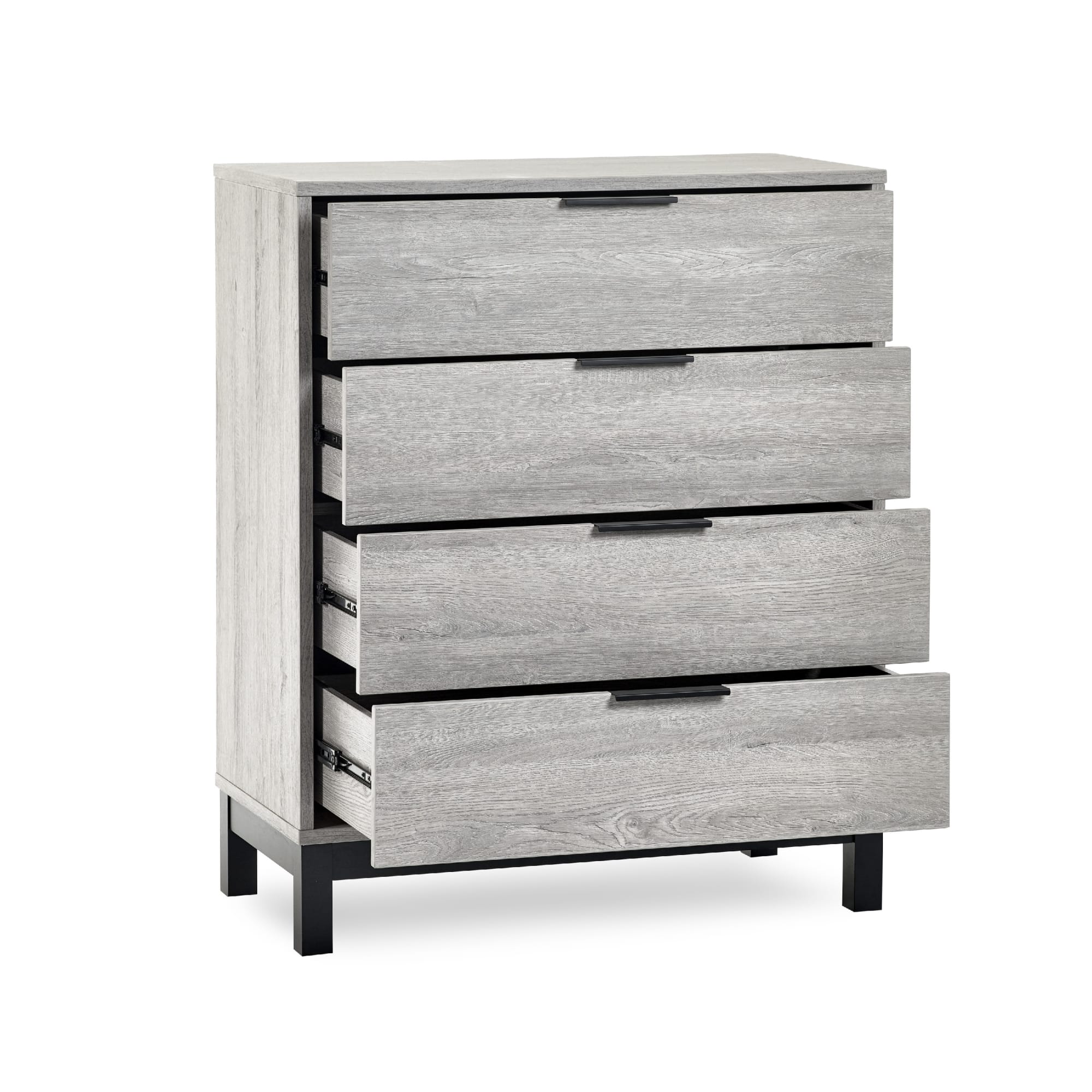 Bali 4 Drawer Chest - Grey Oak