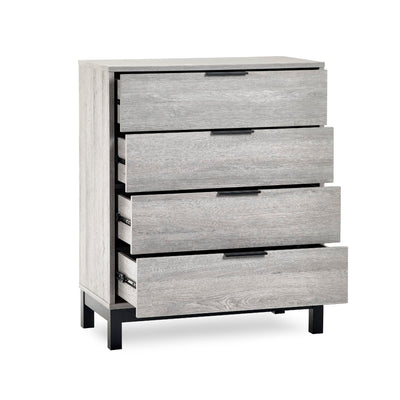 Bali 4 Drawer Chest - Grey Oak
