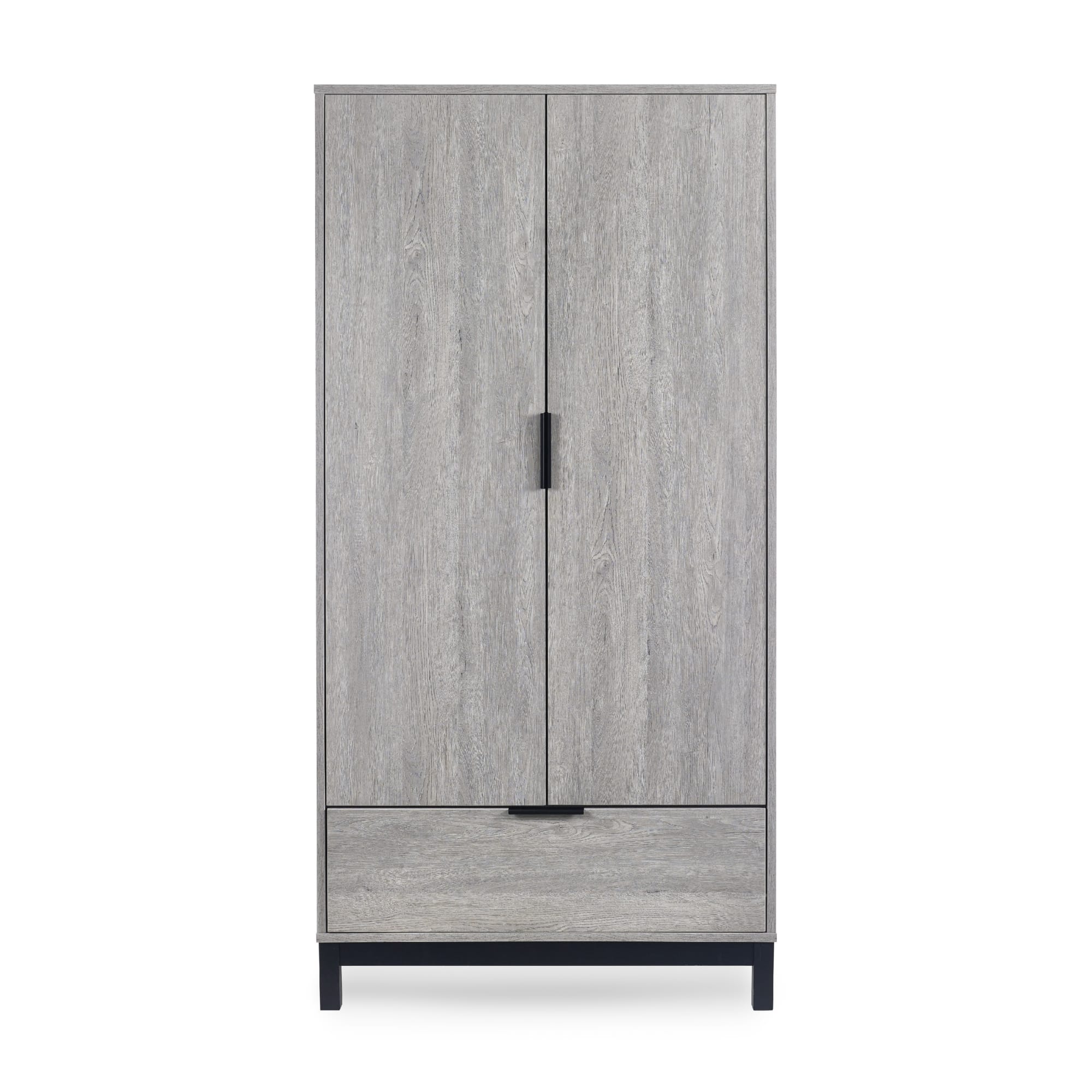 Bali 2 Door 1 Drawer Wardrobe - Grey Oak