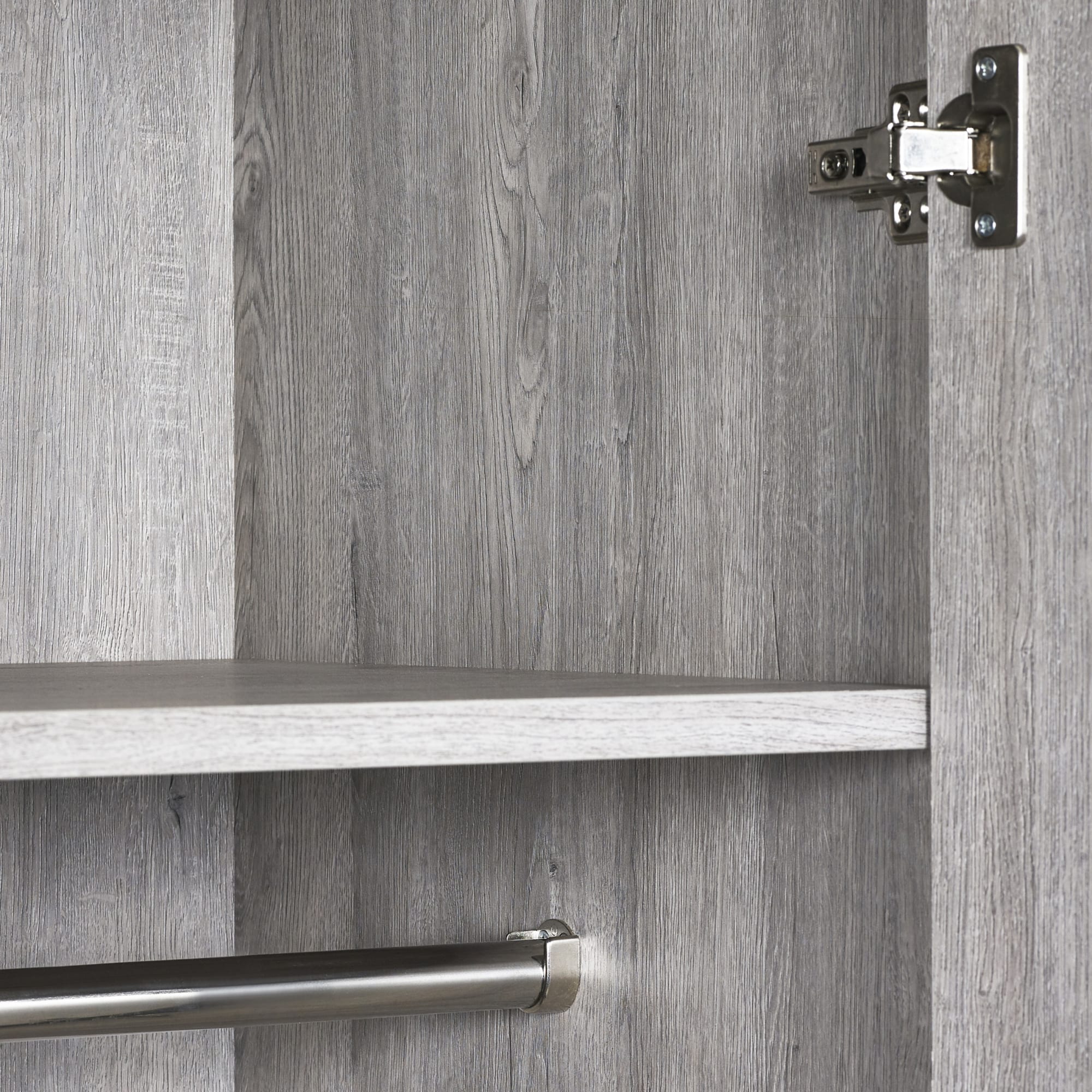 Bali 2 Door 1 Drawer Wardrobe - Grey Oak