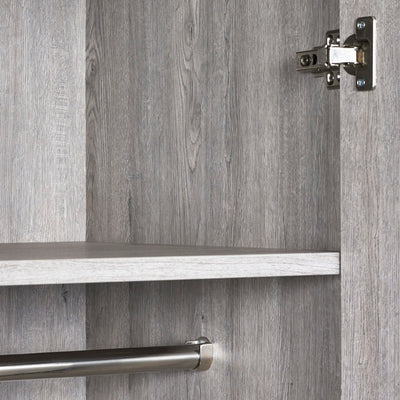 Bali 2 Door 1 Drawer Wardrobe - Grey Oak