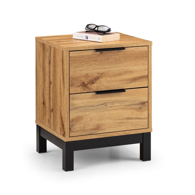 Bali 2 Drawer Bedside - Light Oak