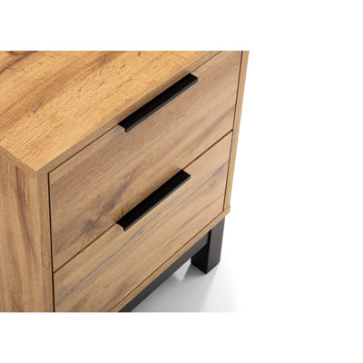 Bali 2 Drawer Bedside - Light Oak