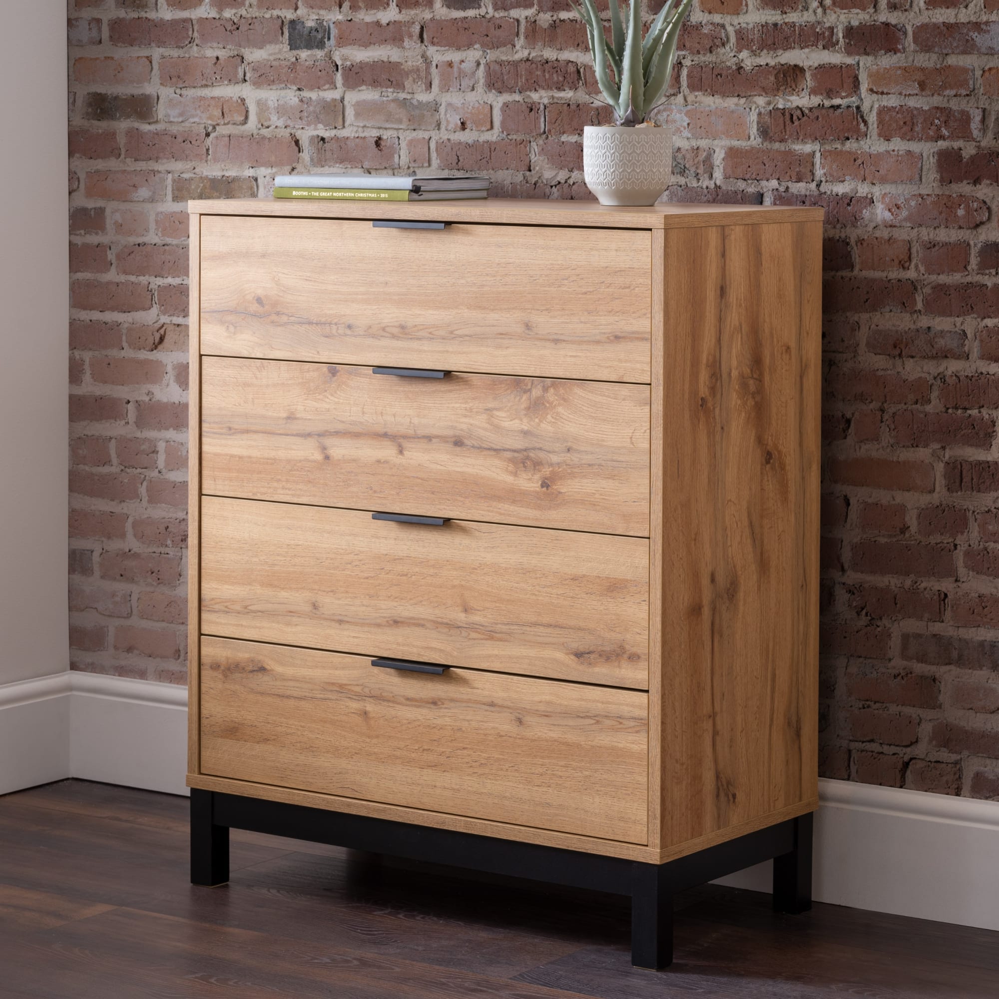 Bali 4 Drawer Chest - Light Oak