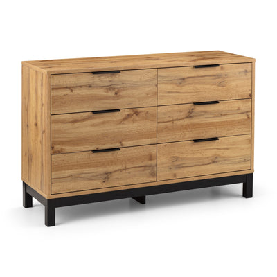 Bali 6 Drawer Wide Chest - Light Oak