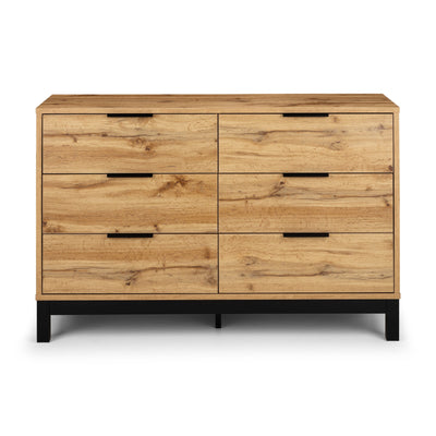 Bali 6 Drawer Wide Chest - Light Oak