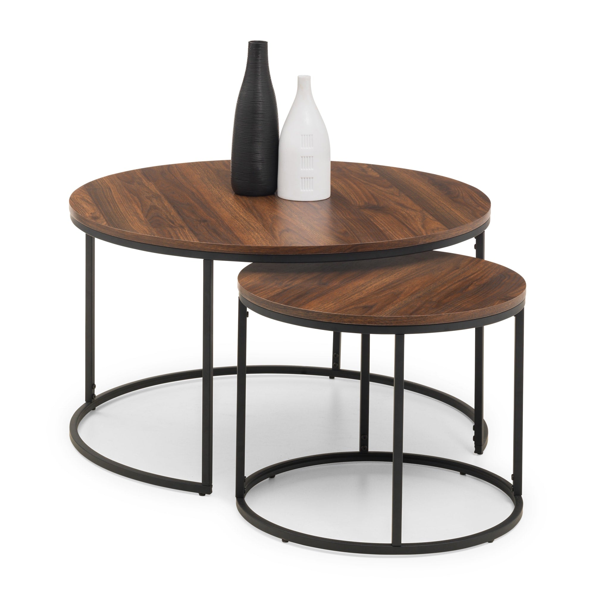 Bellini Round Nesting Coffee Table - Walnut