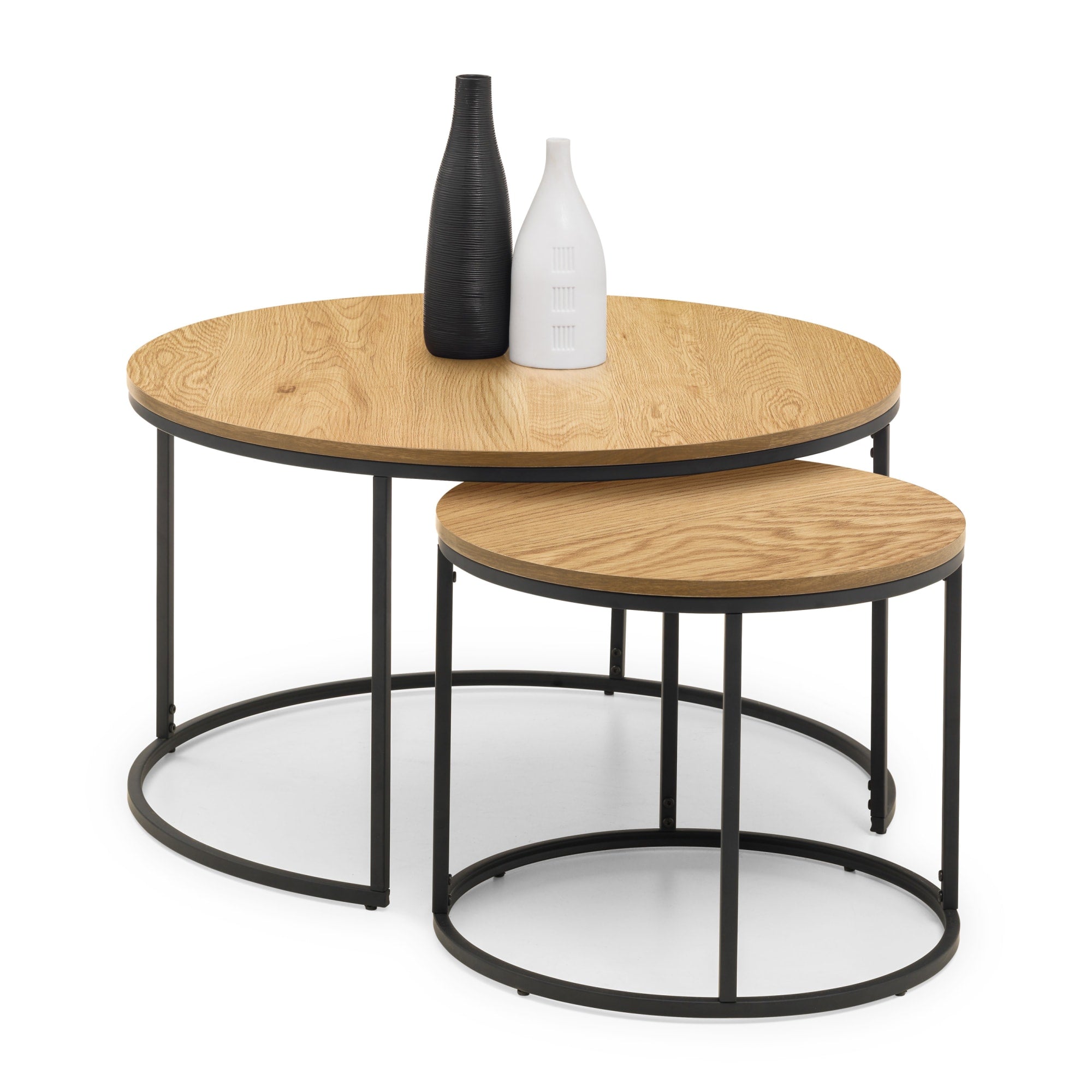 Bellini Round Nesting Coffee Table - Oak