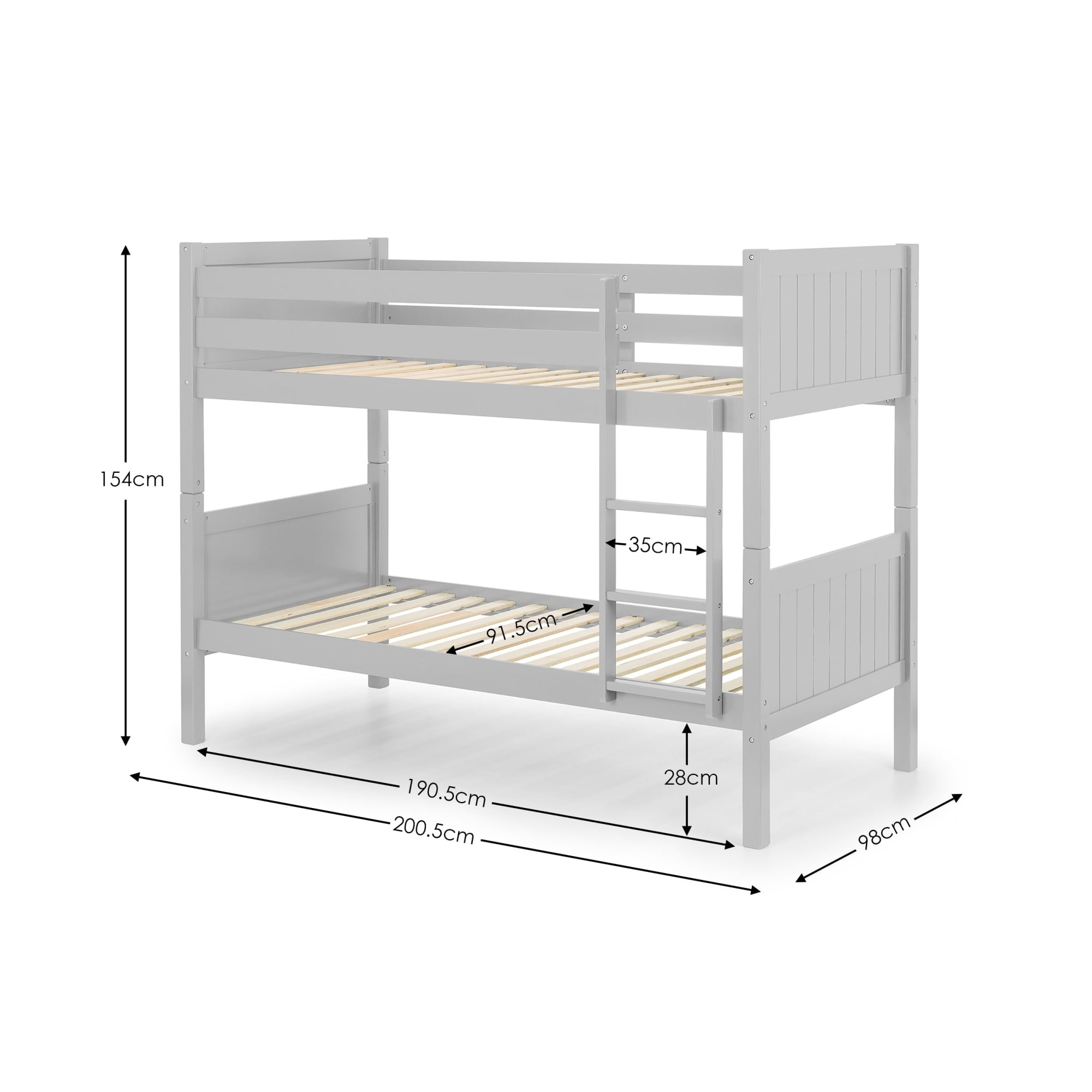 Bella Bunk Bed - Dove Grey
