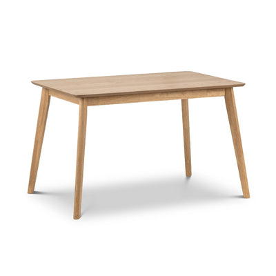 Boden Oak Veneer Rectangular Table With Tapered Legs