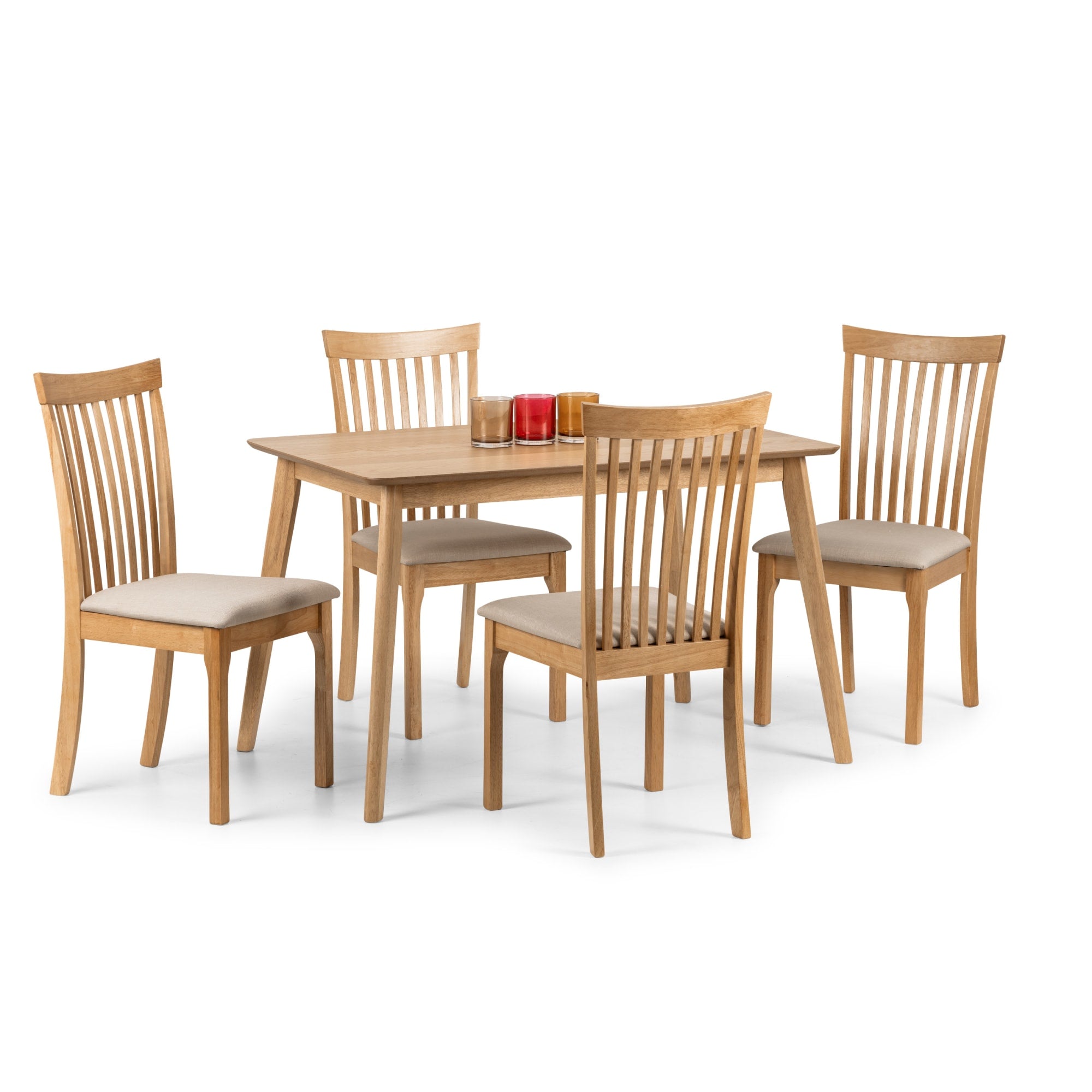 Boden Oak Veneer Rectangular Table With Tapered Legs