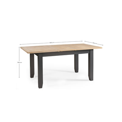 Bordeaux Extending Dining Table Dark Grey