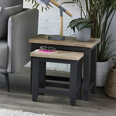 Bordeaux Nest Of Tables Dark Grey