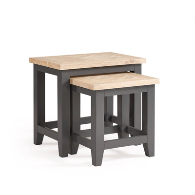 Bordeaux Nest Of Tables Dark Grey