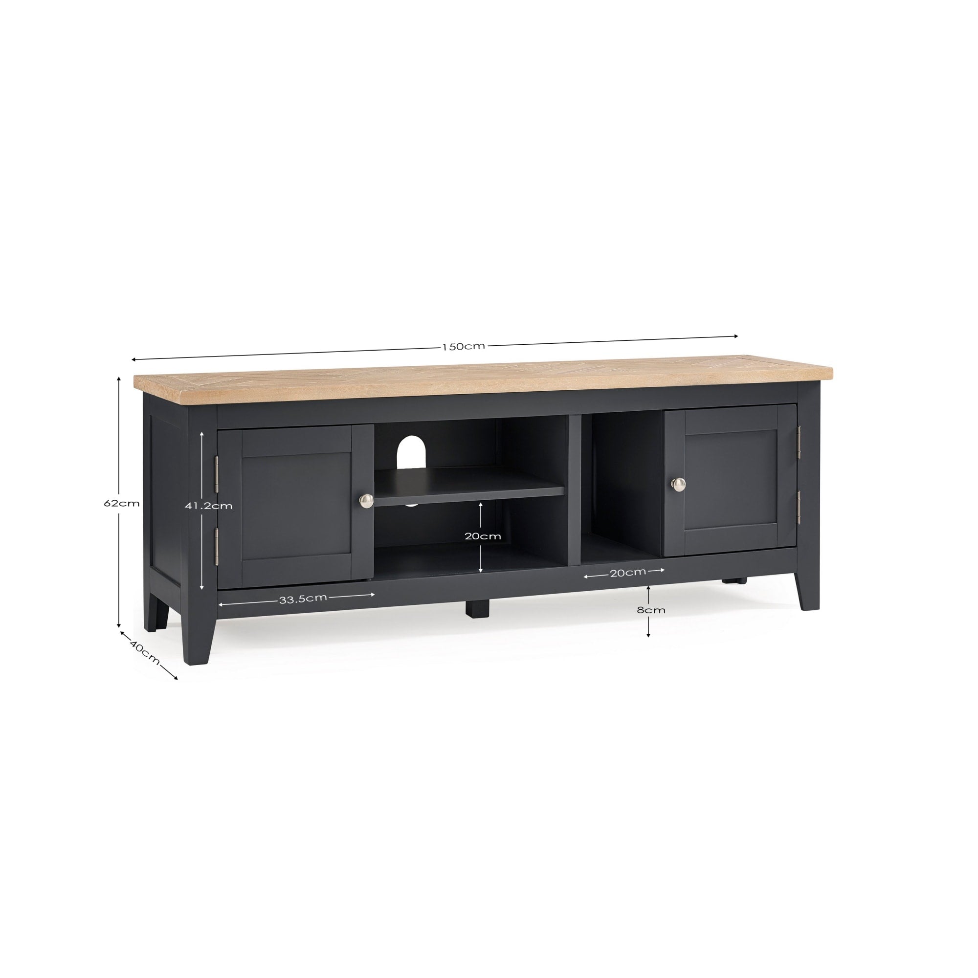 Bordeaux Tv Unit Dark Grey