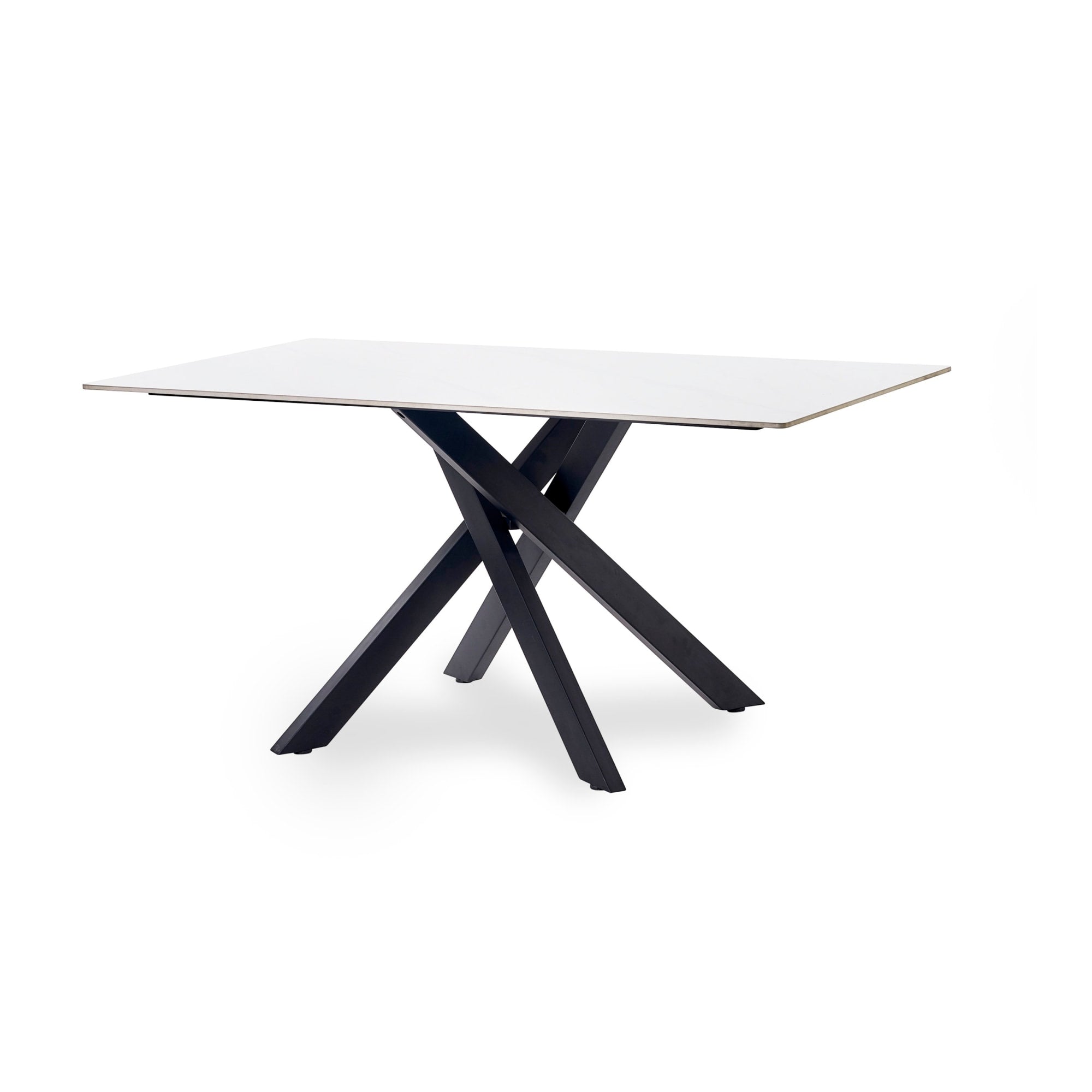 Bradley White Marble Dining Table