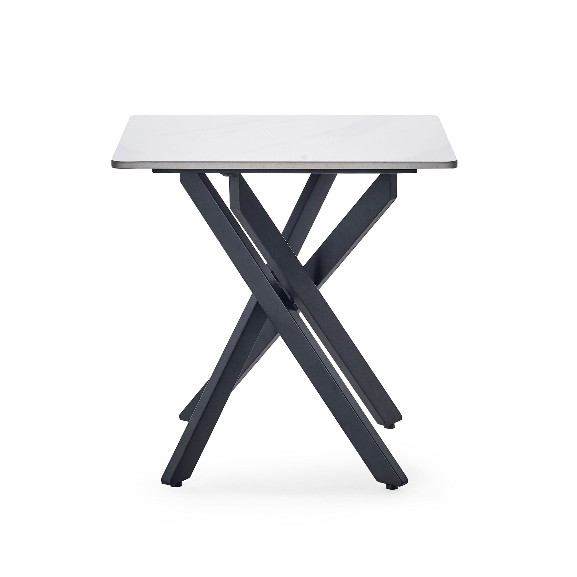 Bradley White Marble Lamp Table