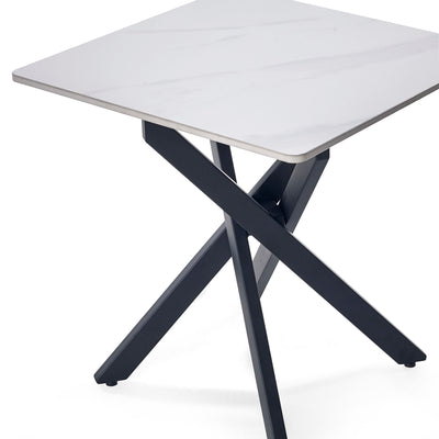 Bradley White Marble Lamp Table