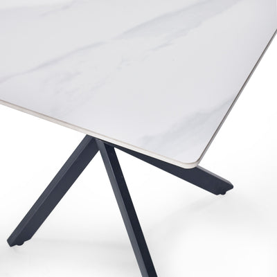 Bradley White Marble Lamp Table