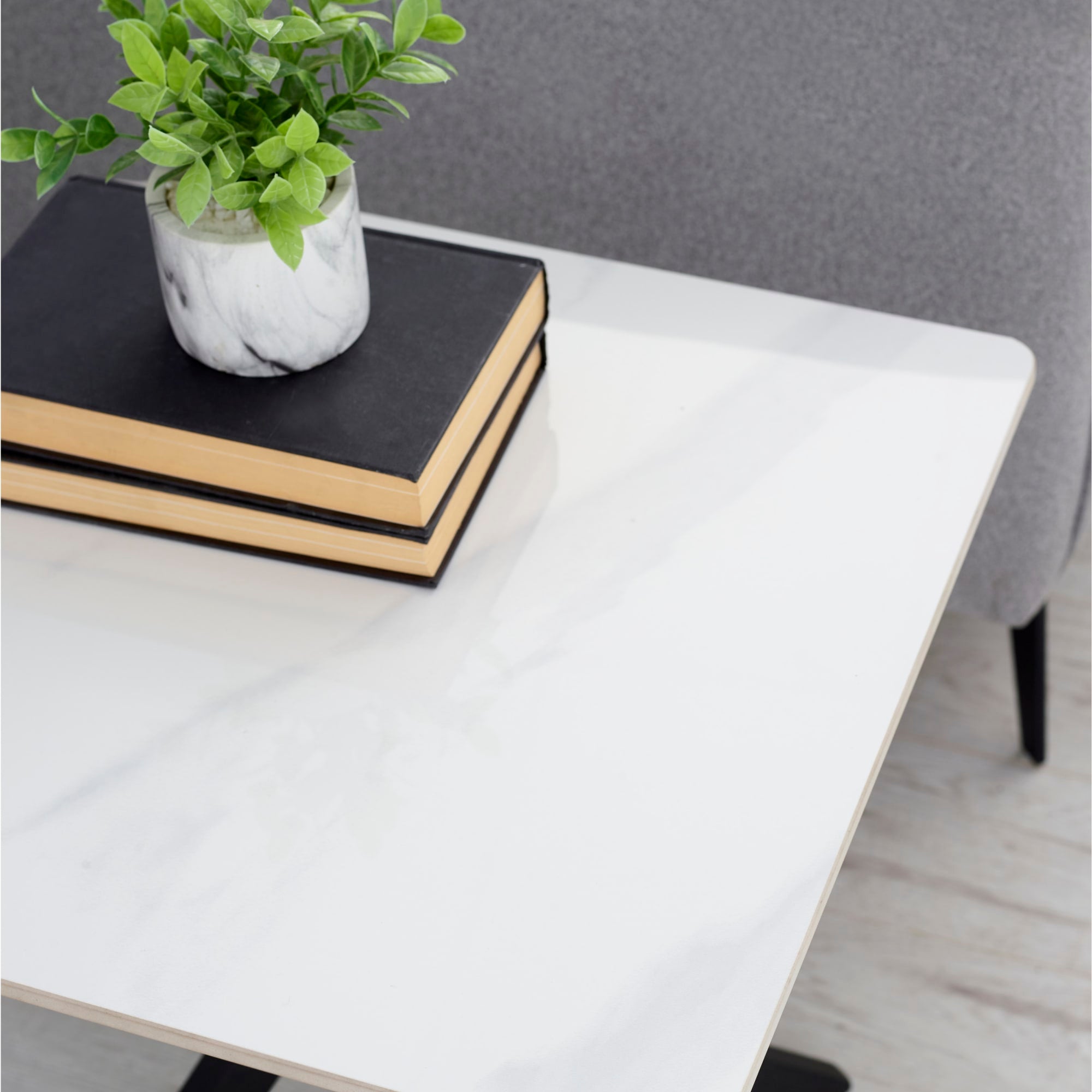 Bradley White Marble Lamp Table