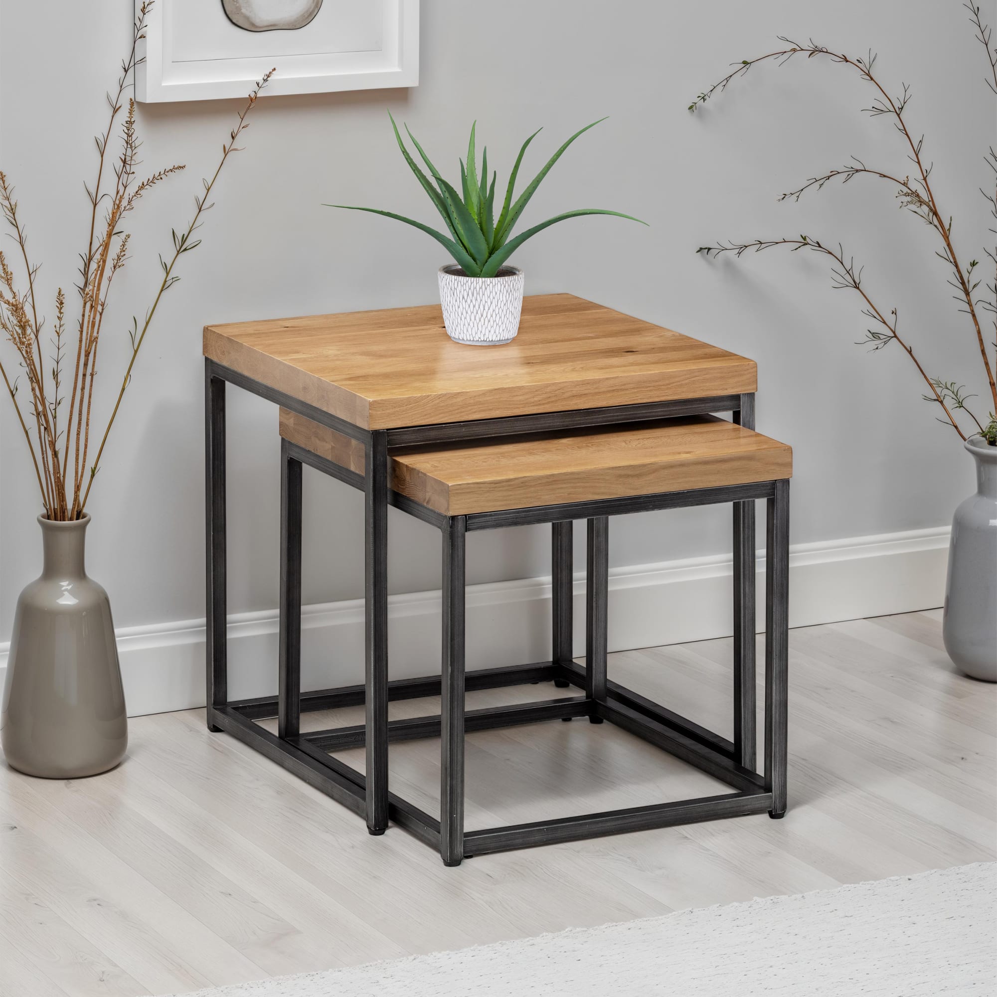 Brooklyn Nesting Lamp Tables - Oak