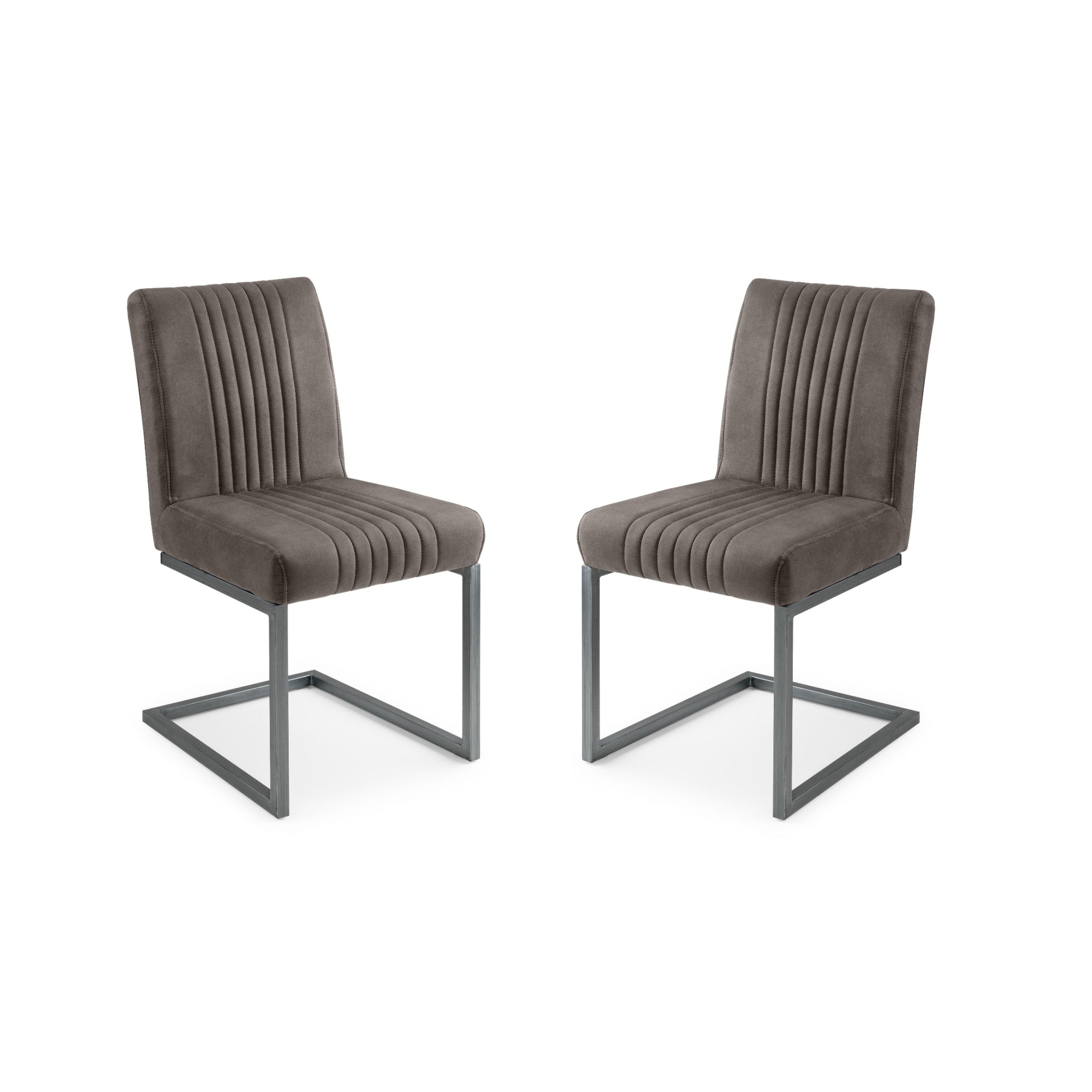 Set Of 2 Brooklyn Dining Chairs - Charcoal Grey