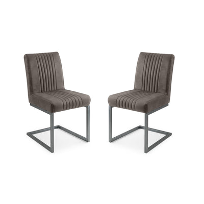 Set Of 2 Brooklyn Dining Chairs - Charcoal Grey