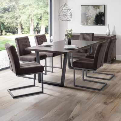 Set Of 2 Brooklyn Dining Chairs - Charcoal Grey