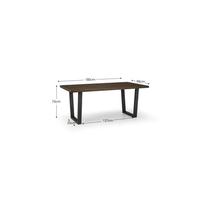Brooklyn Dining Table - Dark Oak