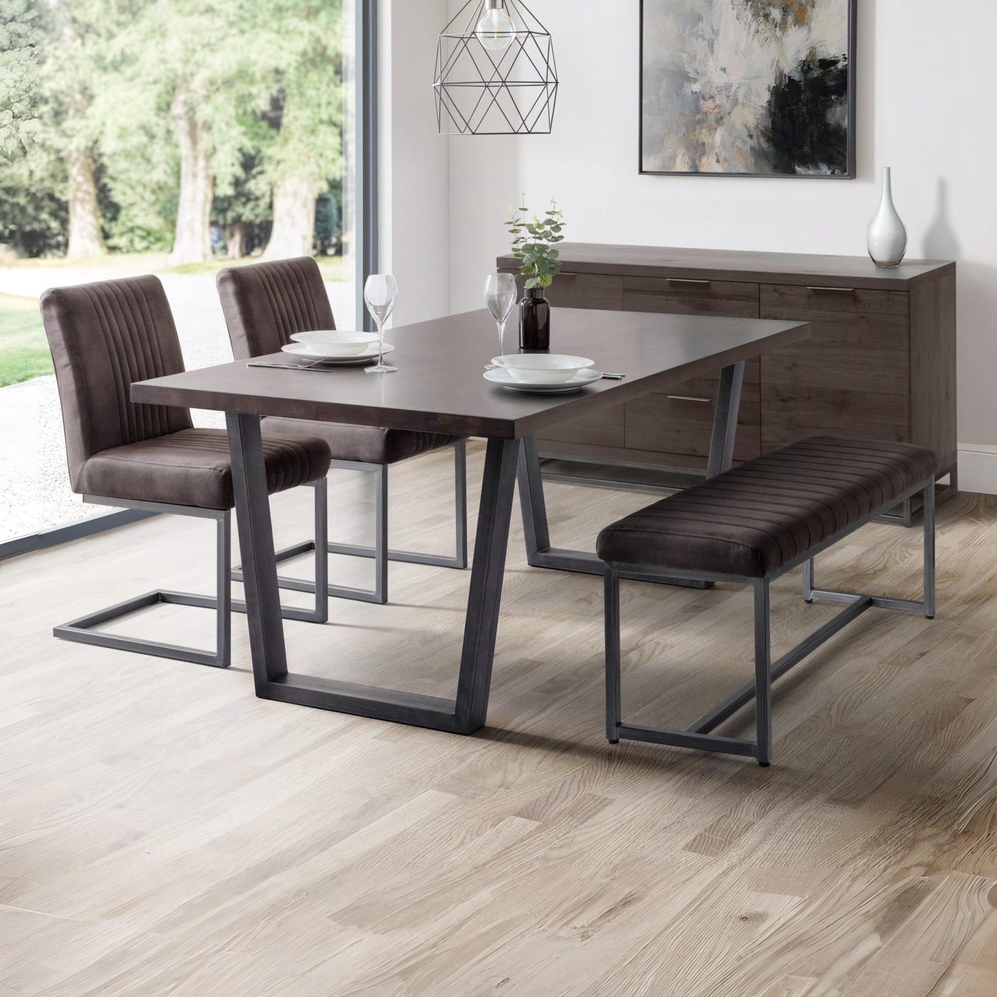 Brooklyn Dining Table - Dark Oak