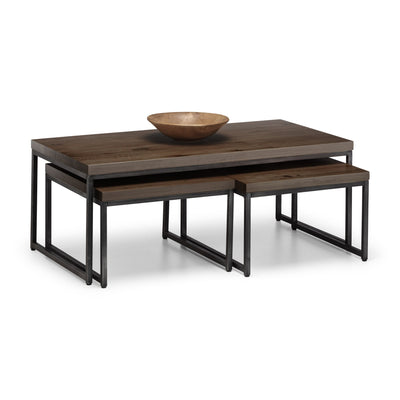 Brooklyn Nesting Coffee Tables - Dark Oak