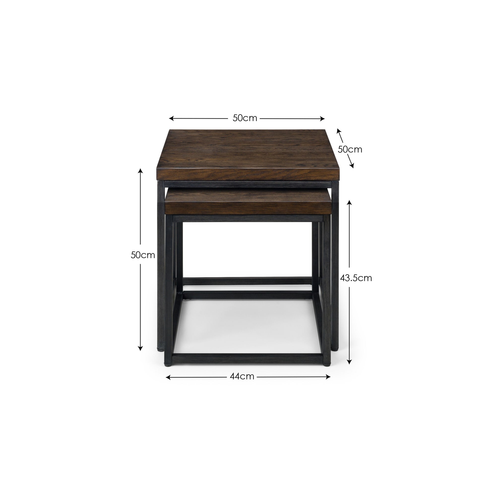Brooklyn Nesting Lamp Tables - Dark Oak