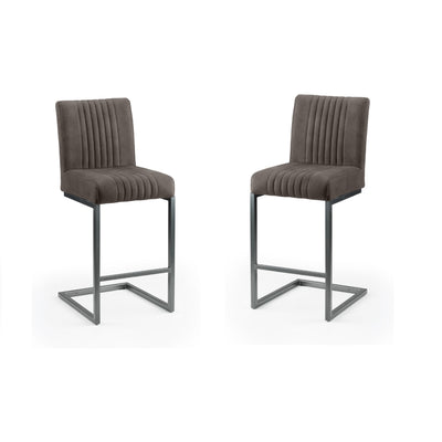 Set Of 2 Brooklyn Barstools - Charcoal Grey