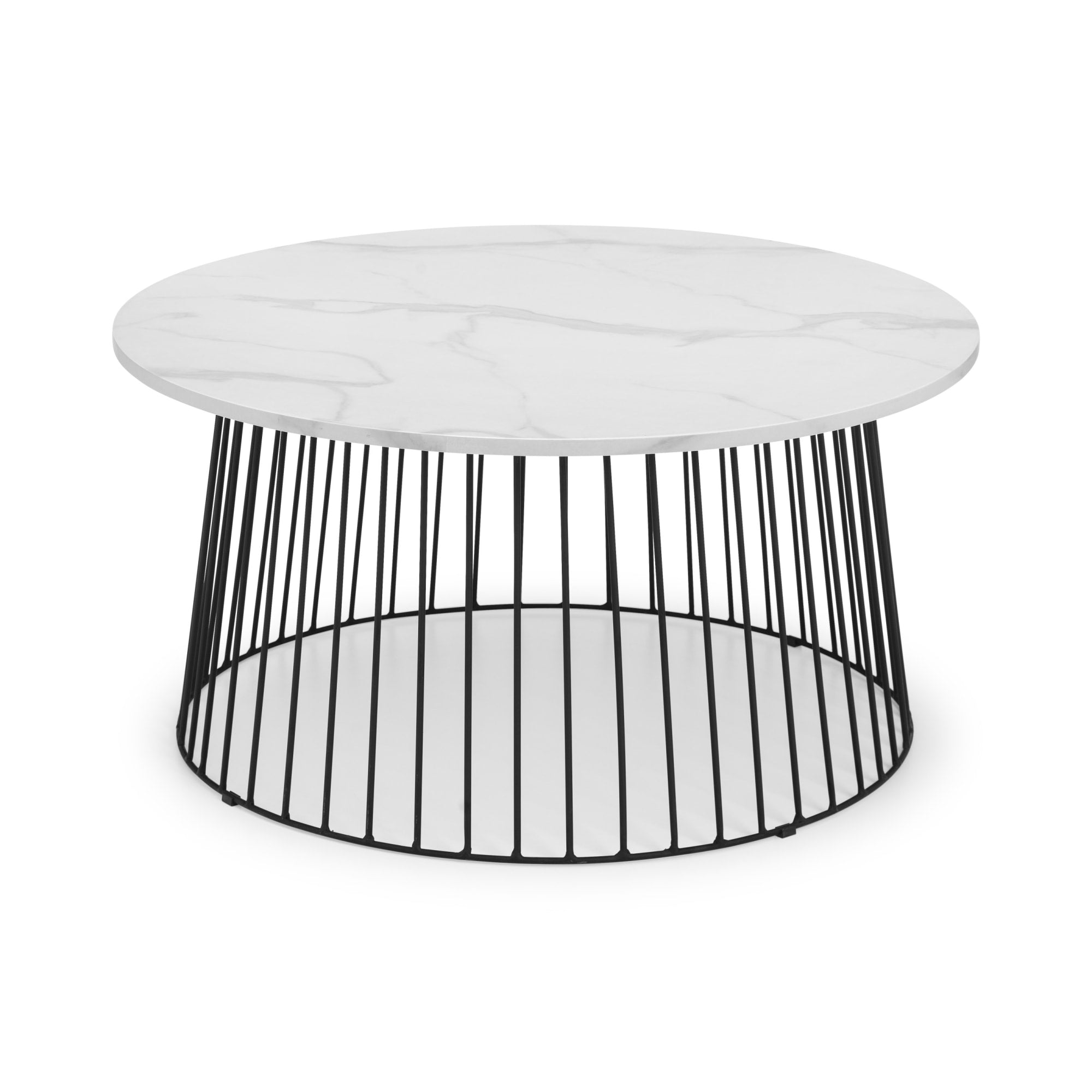 Broadway Round Coffee Table - White Marble