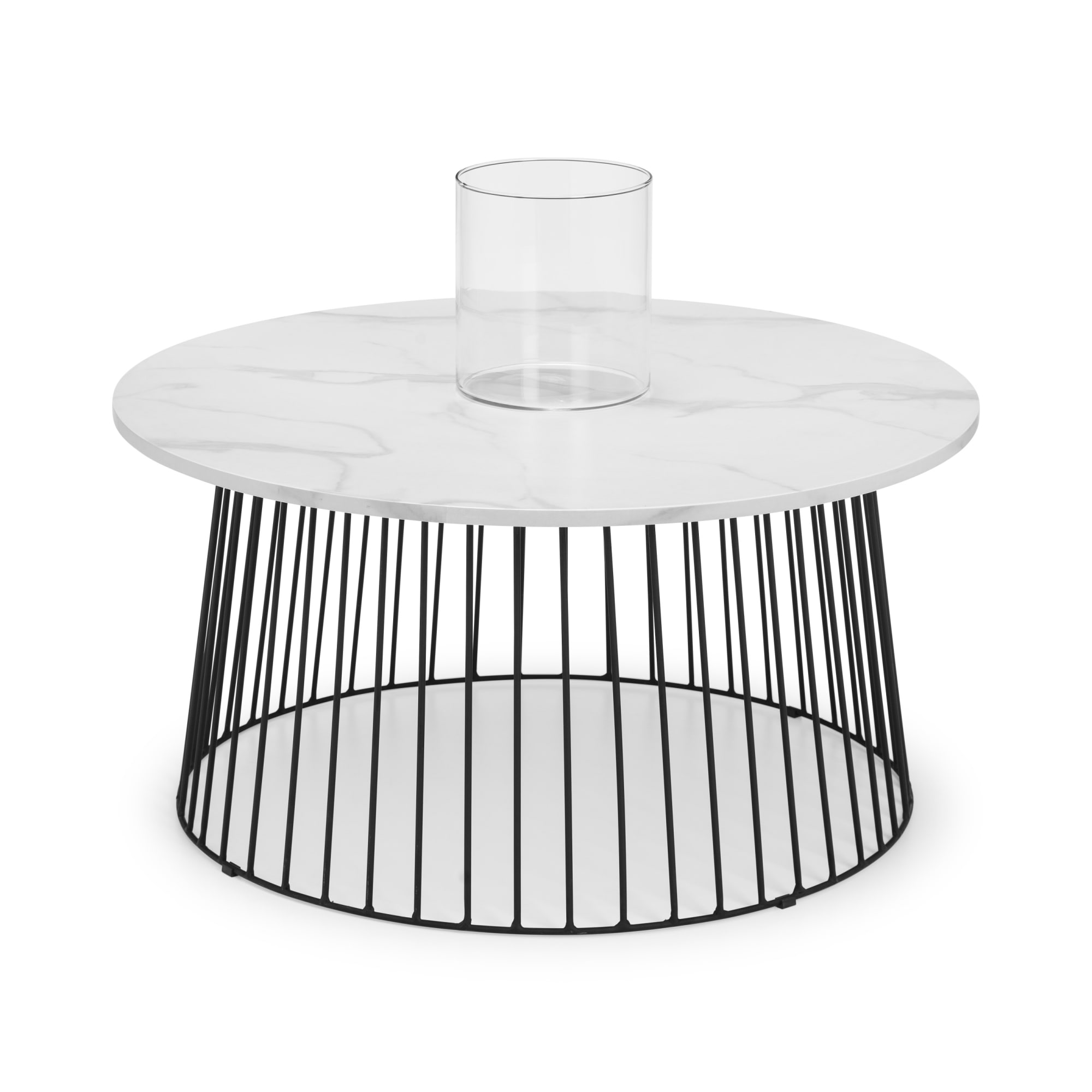 Broadway Round Coffee Table - White Marble