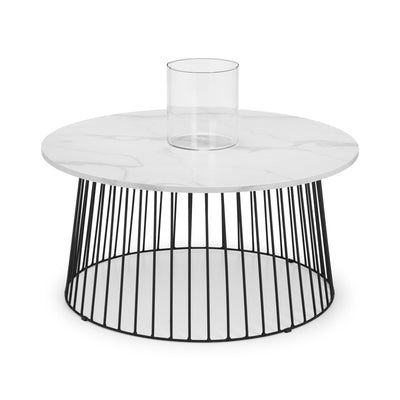 Broadway Round Coffee Table - White Marble