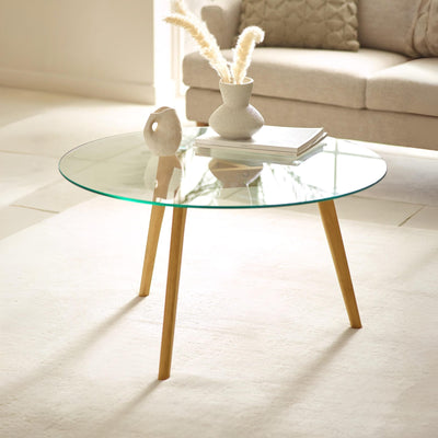 Bryant 80cm Round Glass Coffee Table
