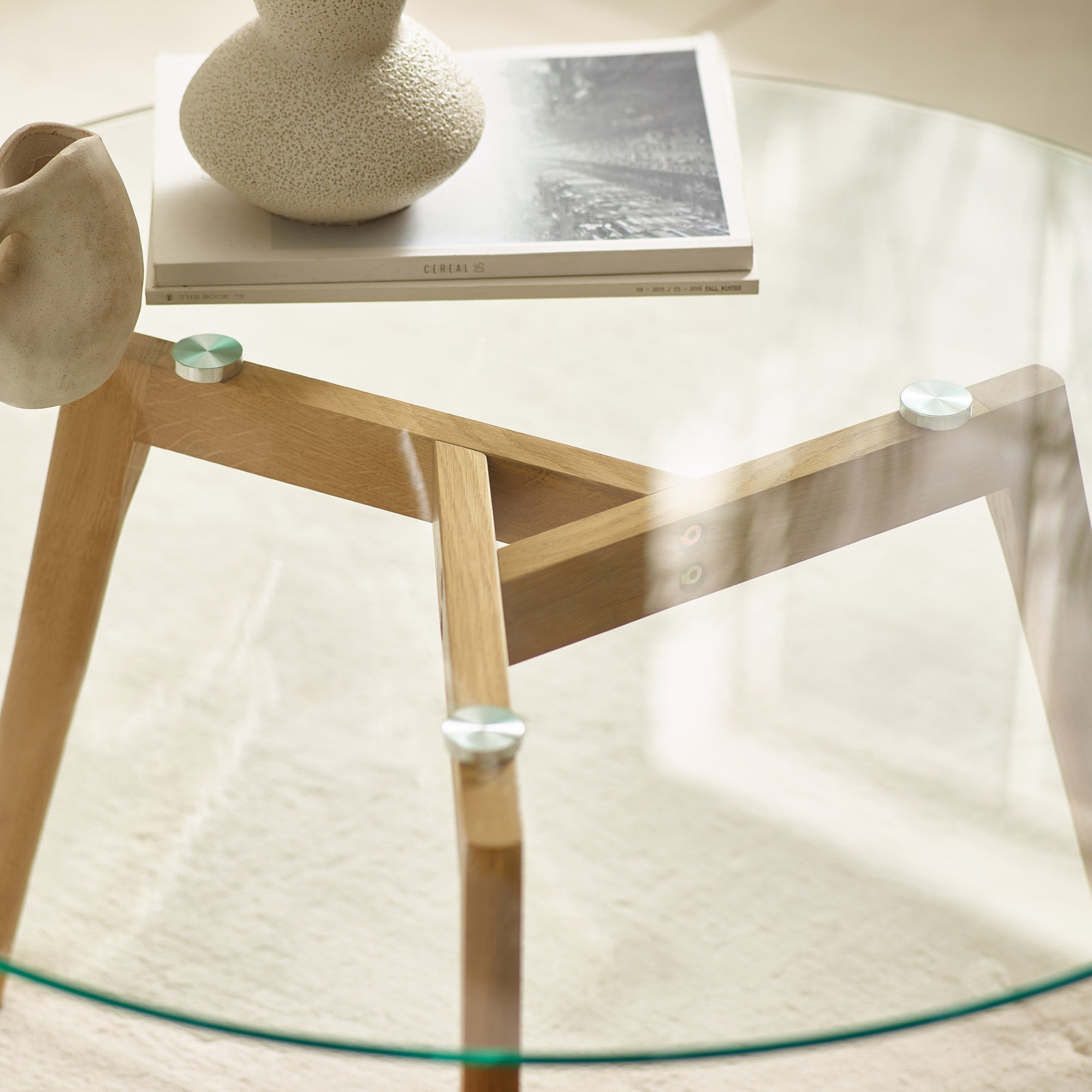 Bryant 80cm Round Glass Coffee Table