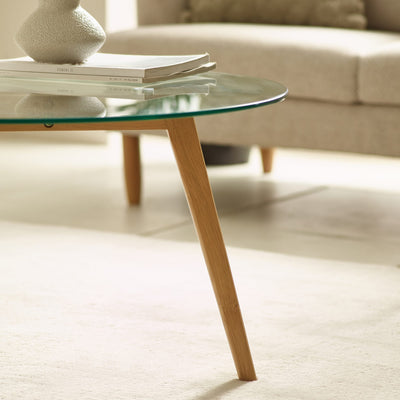 Bryant 80cm Round Glass Coffee Table