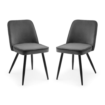 Set Of 2 Burgess Dining Chairs - Grey