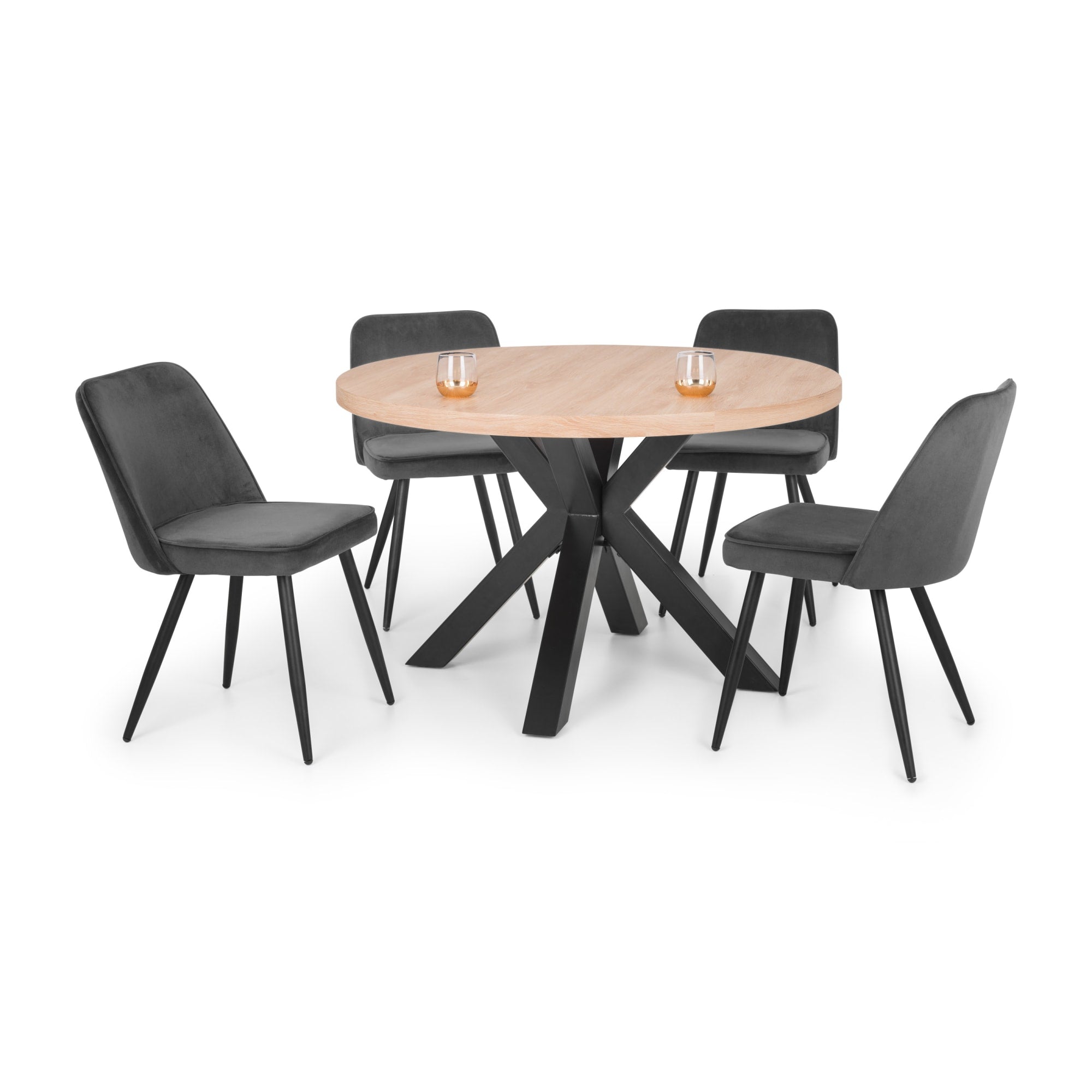 Set Of 2 Burgess Dining Chairs - Grey